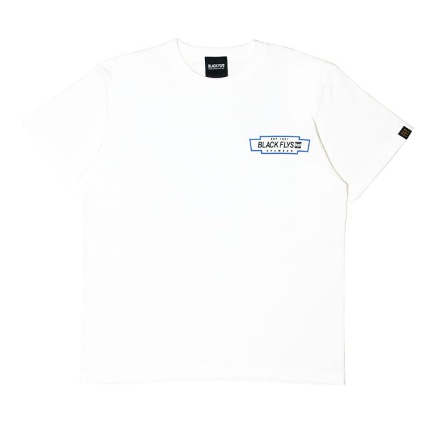 画像2: [BLACK FLYS]-FASTLANE S/S Tee-WHITE- (2)