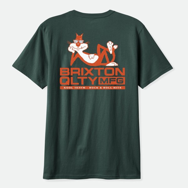 画像1: [BRIXTON]-COOL CAT S/S Tee-DEEP EMERALD- (1)