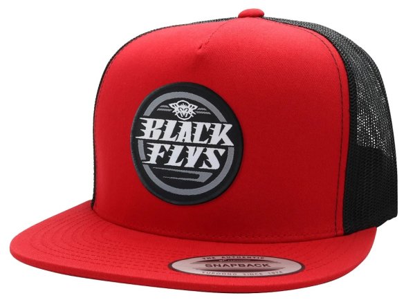 画像1: [BLACK FLYS]-FLY DASH PATCH TRUCKER CAP-RED/BLACK- (1)