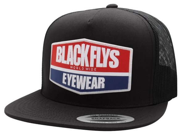 画像1: [BLACK FLYS]-WORLDWIDE PATCH TRUCKER CAP-BLACK- (1)