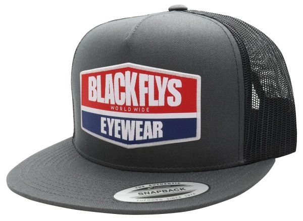 画像1: [BLACK FLYS]-WORLDWIDE PATCH TRUCKER CAP-Charcoal/BLACK- (1)