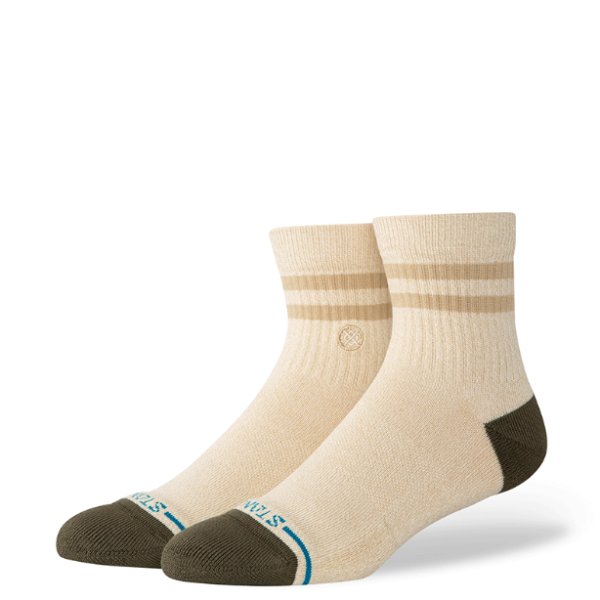 画像1: [STANCE]-MARLED STRIPE QUARTER-IVORY- (1)