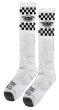 画像1: [BLACK FLYS]-CHECKRED FLY KNEE HIGH SOCKS-WHITE- (1)