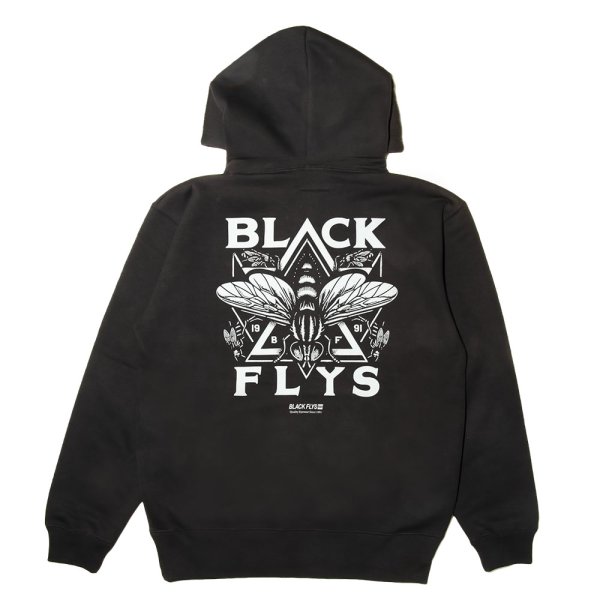 画像1: [BLACK FLYS]-FLY MILITIA HOODIE-BLACK- (1)