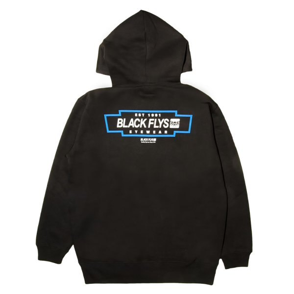 画像1: [BLACK FLYS]-FASTLANE HOODIE-BLACK- (1)