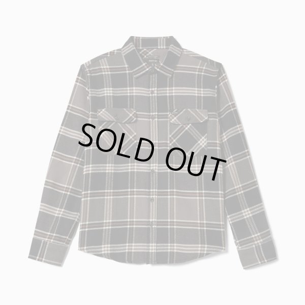 画像1: [BRIXTON]-BOWERY FLANNEL-BLACK/CHARCOAL/PINECONE- (1)