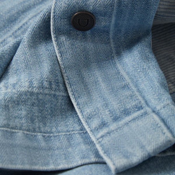 画像6: [BRIXTON]-HERRINGBONE LW CHORE COAT-LIGHT WASH DENIM- (6)