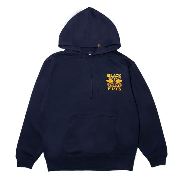 画像2: [BLACK FLYS]-FLY MILITIA HOODIE-NAVY- (2)