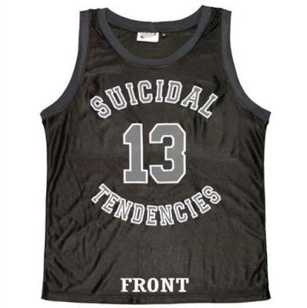 画像1: [SUICIDAL TENDENCIES]-JER03 Basketball Jersey-BLACK- (1)