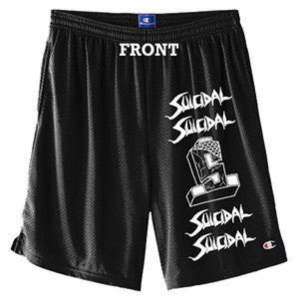 画像1: [SUICIDAL TENDENCIES]-SUICIDAL ST Athletic Mesh Shorts-BLACK- (1)