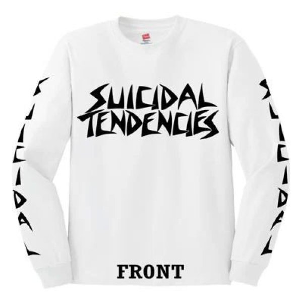 画像1: [SUICIDAL TENDENCIES]-LLS ST Logo L/S Tee-WHITE- (1)