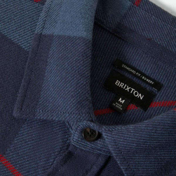 画像4: [BRIXTON]-BOWERY FLANNEL-BERING SEA/MOOD INDIGO/ADRENALINE- (4)