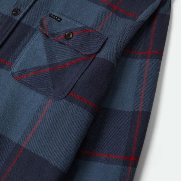 画像5: [BRIXTON]-BOWERY FLANNEL-BERING SEA/MOOD INDIGO/ADRENALINE- (5)