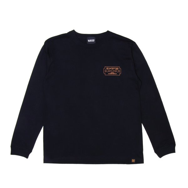 画像1: [BLACK FLYS]-RAZOR L/S Tee-BLACK- (1)