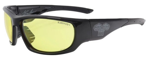 画像1: [BLACK FLYS]-KENDRICK BBQ/FLY DEFENSE COLLAB-BLACK/YELLOW- (1)