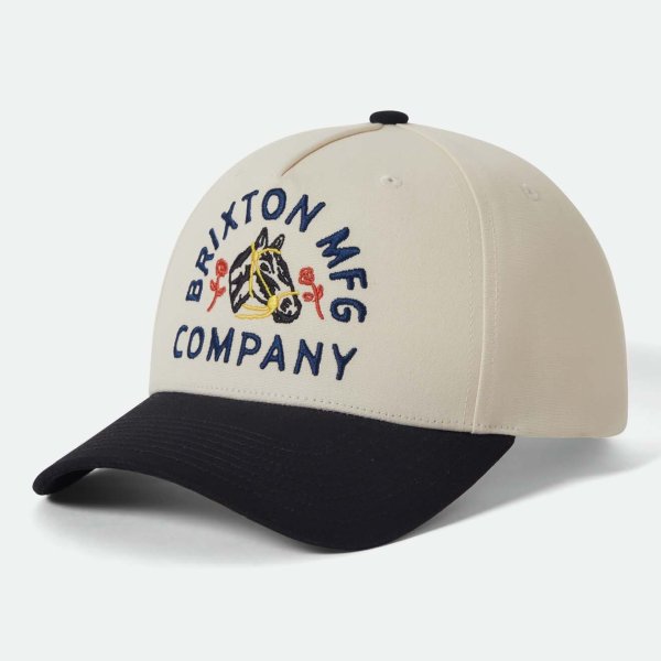 画像1: [BRIXTON]-TROPHY HORSE C NAP MP SNAPBACK-BLK/OFF WHITE- (1)