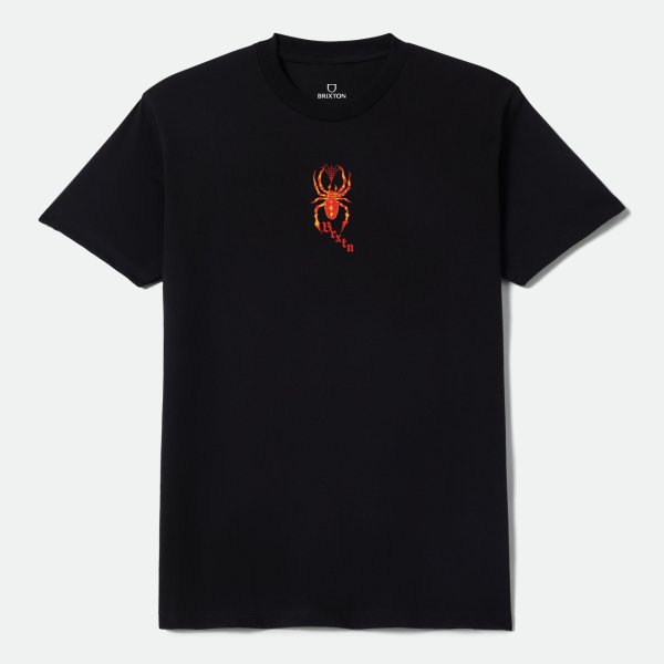 画像1: [BRIXTON]-BEASLEY S/S Tee-BLACK- (1)