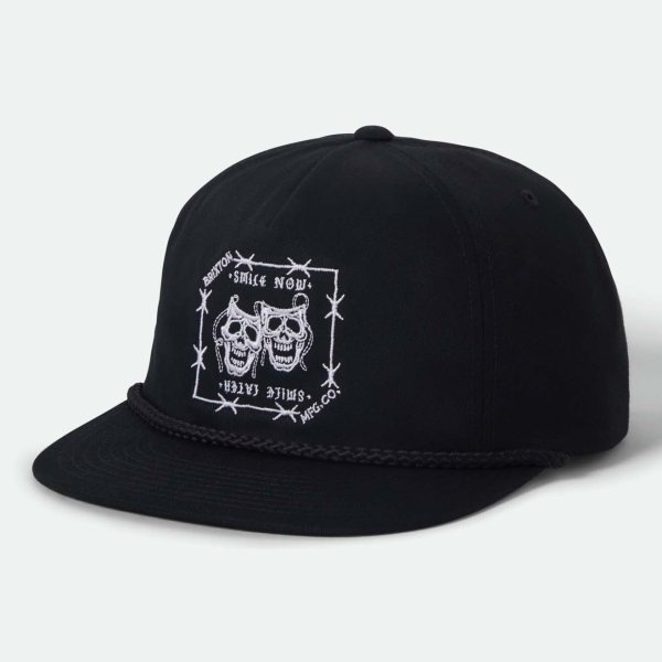 画像1: [BRIXTON]-SMILE ALWAYS HP SNAPBACK-BLACK- (1)