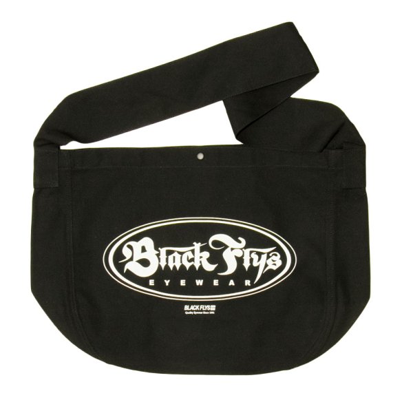 画像1: [BLACK FLYS]-OVAL OG NEWS PAPER BAG-BLACK- (1)