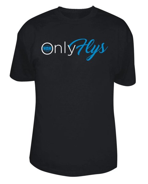 画像1: [BLACK FLYS]-ONLY FLYS S/S Tee-BLACK- (1)