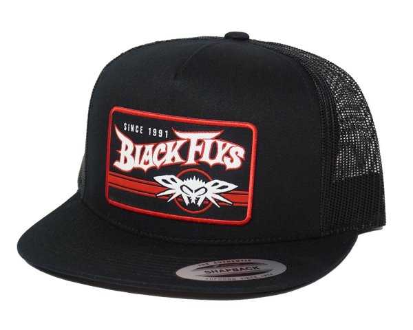 画像1: [BLACK FLYS]-FLY GTO PATCH TRUCKER CAP-BLK/RED- (1)