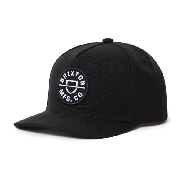 画像1: [BRIXTON]-CREST C MP SNAPBACK-BLACK- (1)