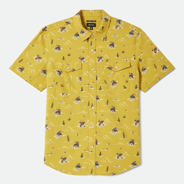 画像1: [BRIXTON]-LONE STAR X BRIXTON S/S WVN-TEXSAS GOLD- (1)