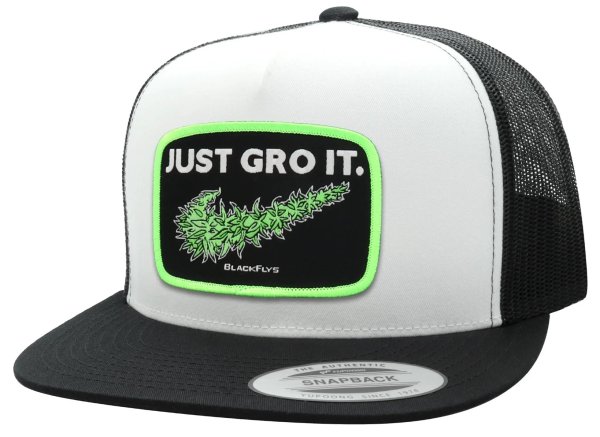 画像1: [BLACK FLYS]-JUST GRO IT PATCH TRUCKER-BLACK/WHITE- (1)