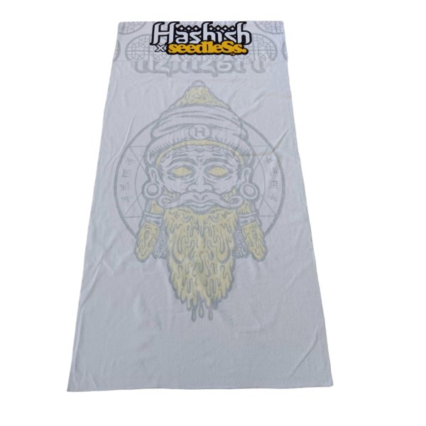 画像2: [seedleSs]-sd stash pocket beach towel-Hashish white- (2)