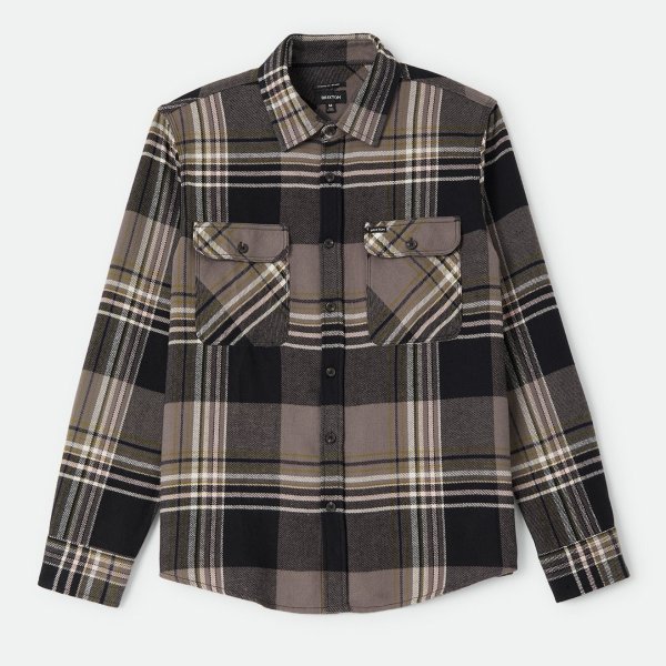 画像1: [BRIXTON]-BOWERY FLANNEL-BLACK/MULTI- (1)