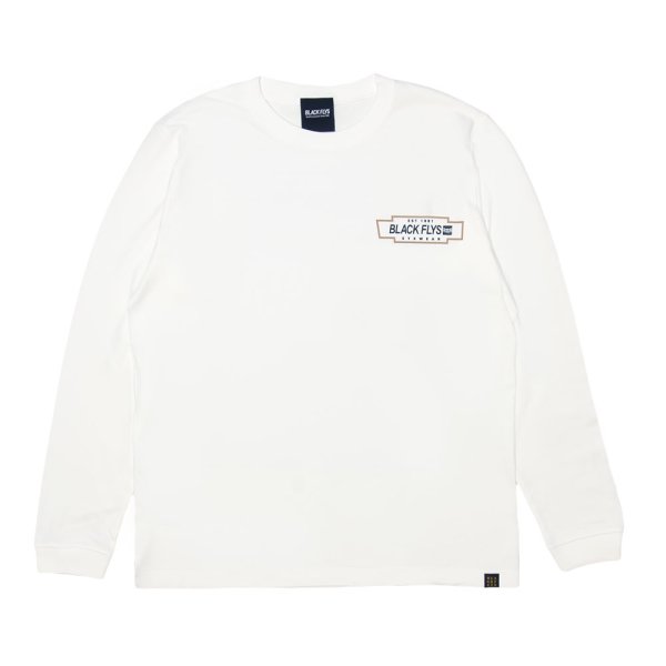 画像1: [BLACK FLYS]-FASTLANE L/S Tee-WHITE- (1)