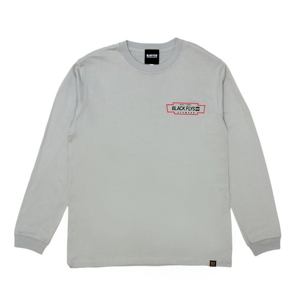 画像1: [BLACK FLYS]-FASTLANE L/S Tee-STONE GRY- (1)