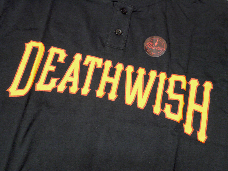 DEATHWISH  NIGHTMARE  　デスウィッシュ　Tシャツ　skate  スケーター　スケートブランド 　ヘンリーネック　ロゴ