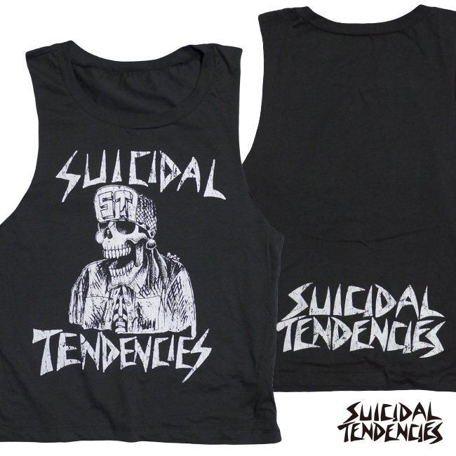 SUICIDAL TENDENCIES　GIRLS　レディース　Tシャツ　メッシュ　ノースリーブ　カットオフ　スカル　通販　スイサイダル