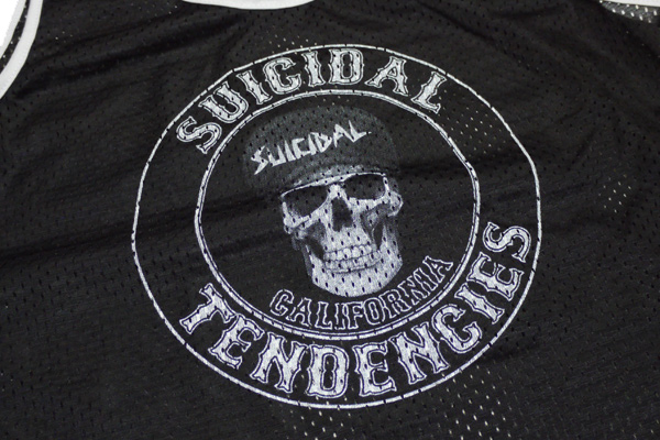 SUICIDAL TENDENCIES　GIRLS　タンクトップ　メッシュ　ノースリーブ　バスケットジャージ　スカル　通販　スイサイダル