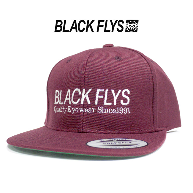 BLACK FLYS　STANDARD TRADE　ブラックフライズ　キャップ　スナップバックキャップ　MAROON　赤　ロゴ　通販　取扱店