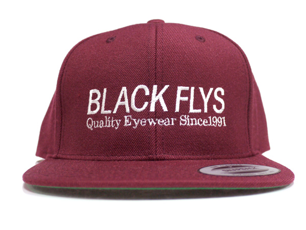 BLACK FLYS　STANDARD TRADE　ブラックフライズ　キャップ　スナップバックキャップ　MAROON　赤　ロゴ　通販　取扱店