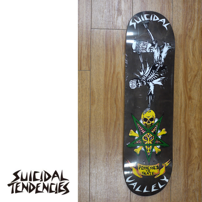 SUICIDAL TENDENCIES　MIKE VALLELY　マイクバレリー　スケートボード　クルーザー　デッキ　スケボー　スイサイダル　SUICIDAL　通販　黒