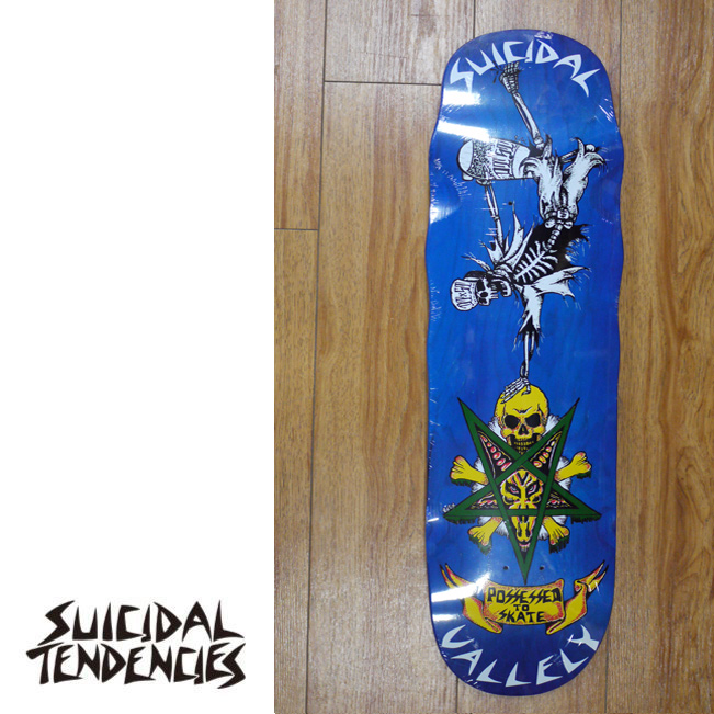 SUICIDAL TENDENCIES　MIKE VALLELY　マイクバレリー　スケートボード　クルーザー　デッキ　スケボー　スイサイダル　SUICIDAL　通販　POOL　BLUE