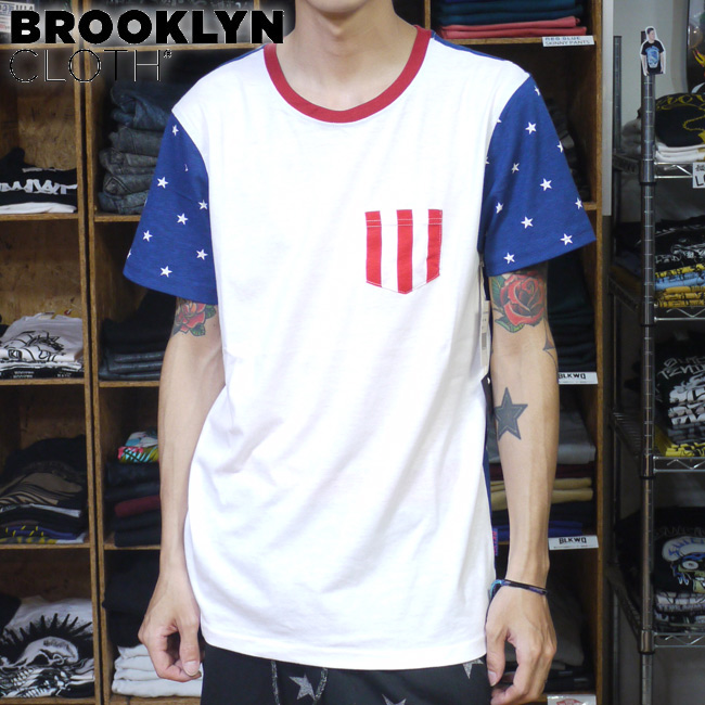 BROOKLYN CLOTH　ブルックリンクローズ　Stars and Stripes Blocked Tee　スター　Tシャツ　通販