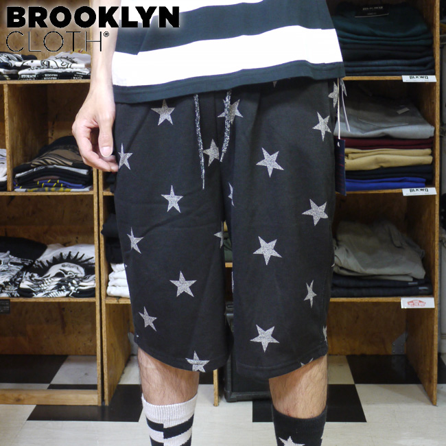 BROOKLYN CLOTH　Starred Jogger Shorts　ジョガーショーツ　スター　星　ハーフパンツ　スウェットパンツ　通販