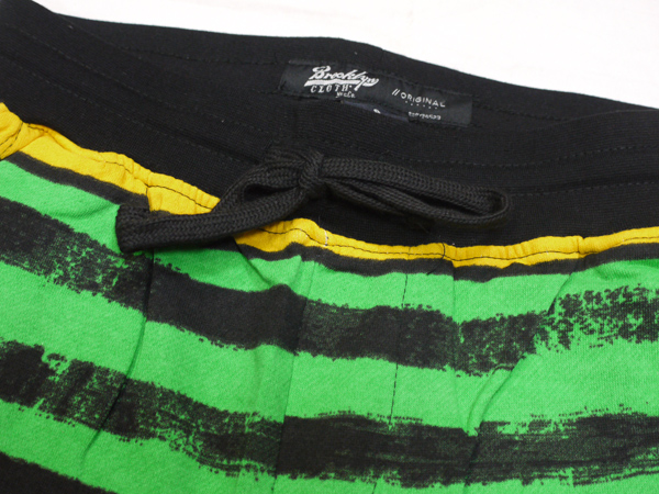 BROOKLYN CLOTH　Paint Stripe Jogger Shorts　ジョガーショーツ　ラスタカラー　ハーフパンツ　スウェットパンツ　通販