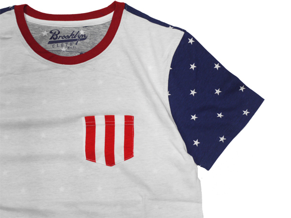 BROOKLYN CLOTH　ブルックリンクローズ　Stars and Stripes Blocked Tee　スター　Tシャツ　通販