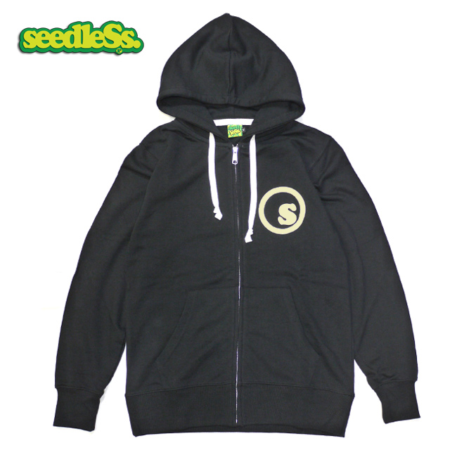 seedleSs]-HD AMERICAN DOGGY 1c ZIP HOODY-black- | シードレス