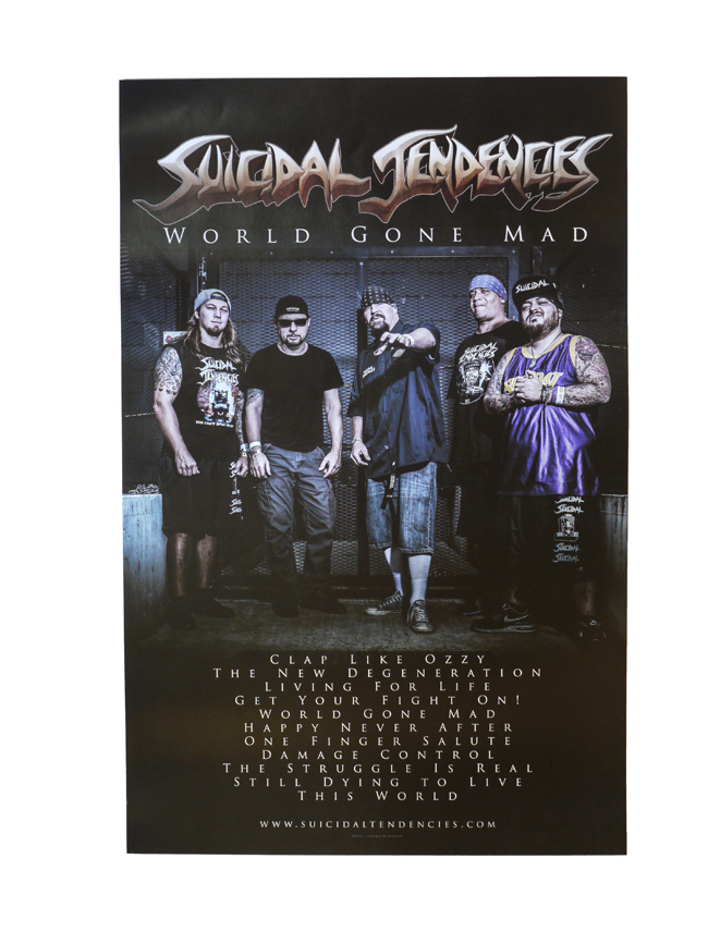 suicidal tendencies　通販　スイサイダルテンデンシーズ　WORLD GONE MAD　ポスター　poster