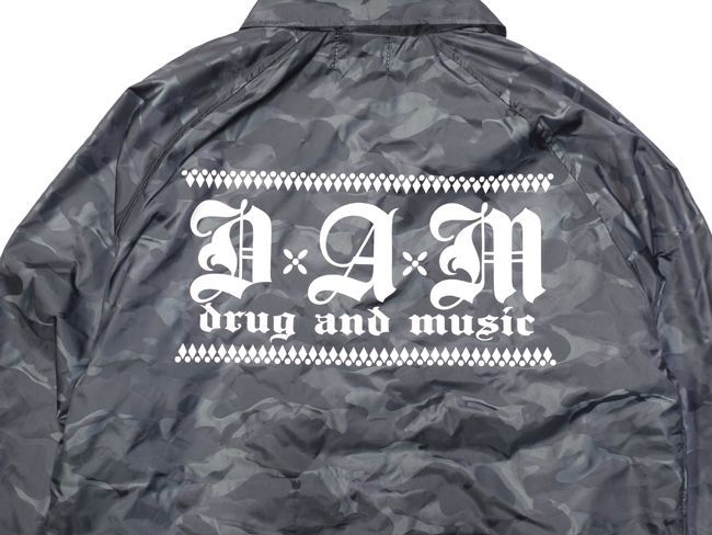 DxAxM　ダム　windbreaker　コーチジャケット　ウインドブレーカー　カモフラ　チャコール　通販