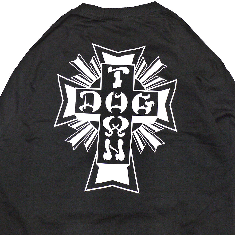 DOGTOWN]-Cross Logo L/S Tee-BLACK- | ドッグタウン ロンティー通販