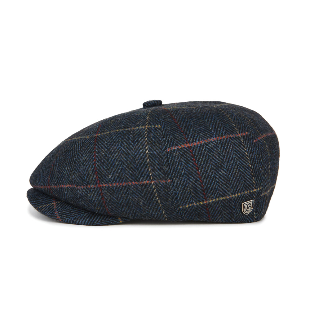 [BRIXTON]-BROOD SNAP CAP-NAVY PLAID-